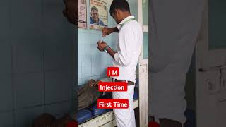 I M Injection Firt Time injection nursing college first time viralvideo [upl. by Anuat]