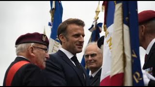 Macron apre cerimonia per 80 anni da DDay pronti a stessi sacrifici [upl. by Crescantia]