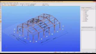 Statische Berechnung einer 3DSatteldachhalle in 2 Std Teil 1 [upl. by Aztiraj972]