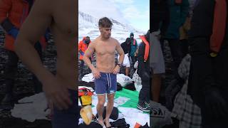 Going for a POLAR PLUNGE in ANTARCTICA [upl. by Aleciram]