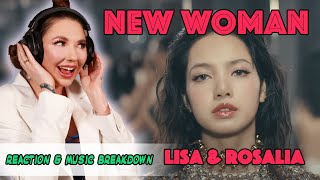 Kpop Songwriter Reacts to Lisa feat RosalÍa NEW WOMAN Music Breakdown [upl. by Dlaregztif703]