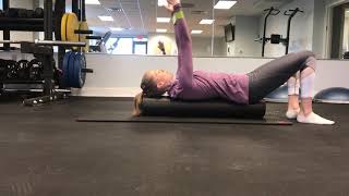 Band Resisted Shoulder Flexion on Foam Roller [upl. by Elirpa]