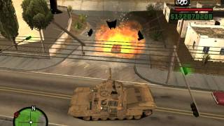 Gta San Andreas New Rhino Cannon with Crosshair HD [upl. by Gwenny]