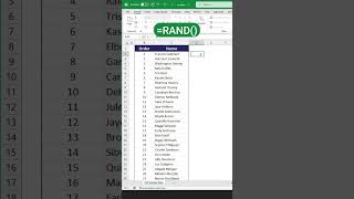 Randomize Excel Data in Seconds Shorts Excel [upl. by Shaun]