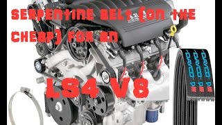 GM LS4 V8  How to replace the Serpentine Belt Cheap Trick [upl. by Afihtan]