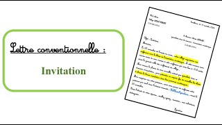 Lettre conventionnelle 2  Invitation [upl. by Aplihs904]