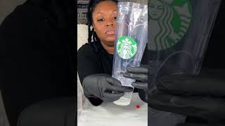 Quick DIY Starbucks Glitter Tumbler  Beginner Friendly Tumbler Tutorial short [upl. by Daven509]