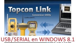 Estación Total TOPCON  Subir y bajar datos Software Topcon Link y Driver Windows 7 81 y 10 [upl. by Niliram]