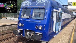 🚈Départ d’un VB2N  BB27300 à Conflans Fin d’Oise à destination de Vernon  Giverny via Conflans [upl. by Daniele]