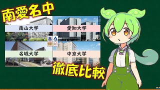 南愛名中を同時比較するのだ（立地・学部・学費 etc） [upl. by Ellenoj147]