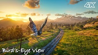 Flying Over the Heartlands at Sunset ASMR Gameplay  RDR2  Max Graphics 4K [upl. by Pattin79]