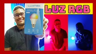 Lâmpada Bulbo Led RGB Luz Colorida 16 Cores Bivolt Com Controle Remoto [upl. by Eimmaj]