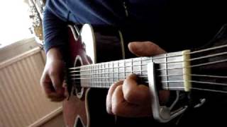 Pseudo Drop D Tuning using a partial capo [upl. by Engen]