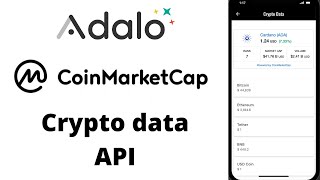 Adalo Crypto Price API amp Widget using coinmarketcap [upl. by Bates897]