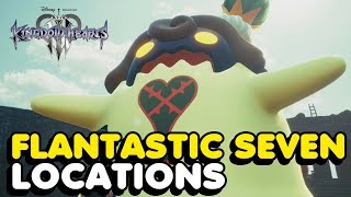 Kingdom Hearts 3  All Flantastic Seven Locations Flanmeister Trophy Guide [upl. by Mharba]