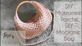 DIY Makramee Handtasche  DIY Macrame Bag [upl. by Ketti]