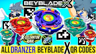 ALL DRANZERSPIRAL BEYBLADE X QR CODES  DRANZER S  BEYBLADE X APP Hasbro Qr Codes [upl. by Uba]