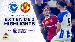 Brighton v Manchester United  PREMIER LEAGUE HIGHLIGHTS  542023  NBC Sports [upl. by Euqirat]