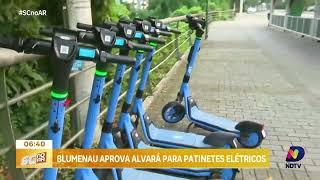 Blumenau aprova alvará para patinetes elétricos [upl. by Nodyarb]