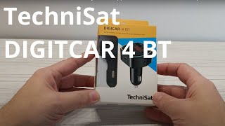 TechniSat DIGITCAR 4 BT  transmiter FM  zestaw głośnomówiący  ładowarka samochodowa  recenzja [upl. by Odraccir275]