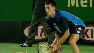 23  First Grand Slam 2005  Djokovic vs Safin  AusOpen [upl. by Aydni]