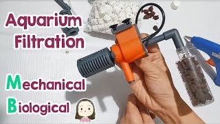 DIY Aquarium filter for small tank l Mechanical amp Biological filter [upl. by Pero]