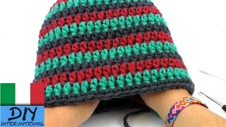 Cucire cappello ad uncinetto  3colori Myboshi Style [upl. by Jair127]