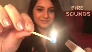 ASMR Lighting Matches  Fire Crackling amp Sizzling No Talking [upl. by Noxid]