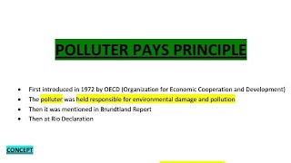 Polluter Pays Principle  Environmental Law [upl. by Nylahs]