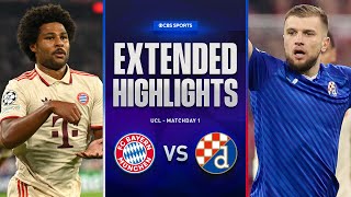 Bayern Munich vs Dinamo Zagreb Extended Highlights  UCL League Phase MD 1  CBS Sports Golazo [upl. by Idnahr]