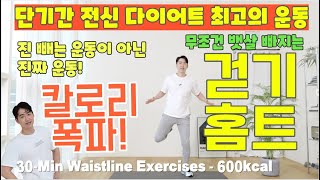 최고의 전신 다이어트 운동 30분 걷기 루틴 칼소폭 매운맛 근육을 올리고 체중은 10kg 줄이는 땀범벅 뱃살 삭제 걷기홈트 에어로빅 임피티 [upl. by Annahvas]