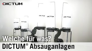 DICTUM Absauganlagen  Was sind die Unterschiede dictum staubsauger werkstattausrüstung [upl. by Stilwell29]