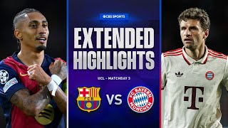 Barcelona vs Bayern Extended Highlights  UCL League Phase MD 3  CBS Sports Golazo [upl. by Naujaj878]