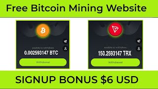 Free Bitcoin mining website  Free crypto earning websites  Free BTC earning website [upl. by Enilekaj]