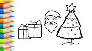 Santa Claus DrawingChristmas Drawing Very Easy for Beginners  Marry Christmas Drawing [upl. by Rici]