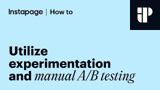 Instapage Tutorial Manual AB Testing vs AI Testing [upl. by Ailehs]