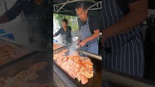 Cooking a Big Grill Philippines Style London Street food [upl. by Aihsekat]