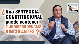 ¿Una SENTENCIA CONSTITUCIONAL puede contener 2 JURISPRUDENCIAS VINCULANTES  TTR 65 [upl. by Ynnatirb]