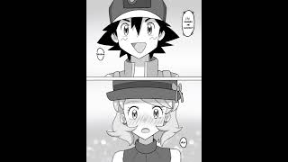 Ash and Serena meeting each other again Amourshipping comic [upl. by Ttenna]