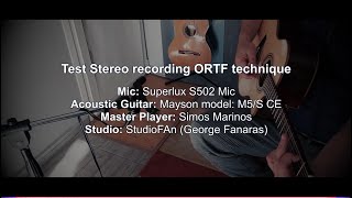 Recording acoustic guitar with Stereo ORTF technique [upl. by Assirhc]