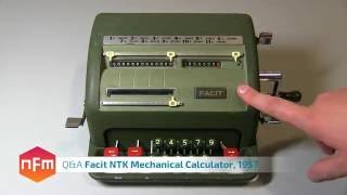 Facit NTK Mechanical Calculator Division by zero decimal markers [upl. by Kristina]