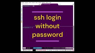 shorts password less login  Linux  ssh without password  sshkeygen  Linux commands [upl. by Amy]