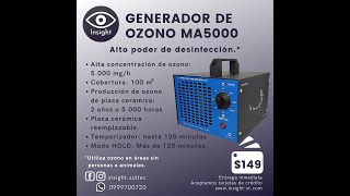 Generador De Ozono  Ozonificador MA5000  5000 Mgh  100m2 [upl. by Othelia]