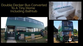 Double Decker Bus Converted Into A Off Grid Home Camper RV Tour [upl. by Wojak]