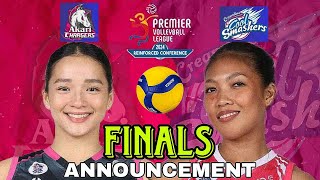 PVL FINALS LIVE CREAMLINE COOL SMASHERS vs AKARI CHARGERS  ANNOUNCEMENT [upl. by Lindberg955]