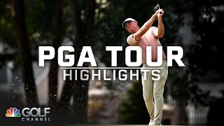 PGA Tour Highlights 2023 Wyndham Championship Round 3  Golf Channel [upl. by Sregor]