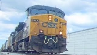 Amazing K5LA on AC44CW Csx 127 leading Csx 297 trailing 93 cars  Horn taps 🇺🇸 [upl. by Enorahs885]