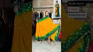 😬😮 💫 batik print saree textiles art and dyed processart batiksarees viralshorts [upl. by Hazen824]