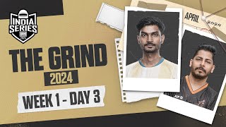 HINDI BGIS 2024  THE GRIND  Week 1 Day 3  BGMI [upl. by Hellah44]