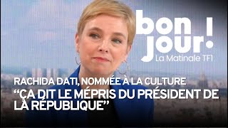 Rachida Dati nommée ministre de la Culture  quotJe suis assez inquiètequot Clémentine Autain [upl. by Ahsier]